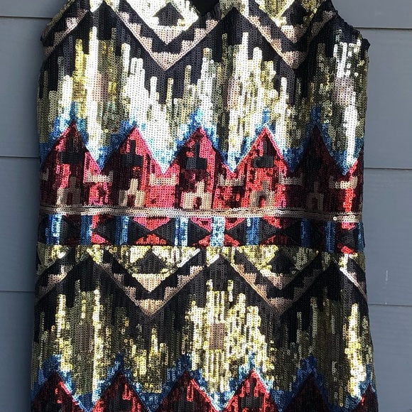 EVERY SMALL SIZE NWOT SEQUIN MINI 17 “ Arm to Arm X 35”top to bottom Back Black - Picture 9 of 9